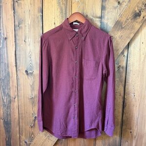 J. Crew Men's Maroon Casual Button-Down Shirt